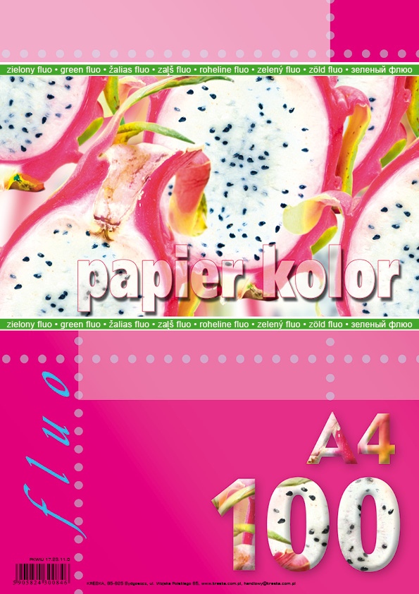 Papier ksero A4/ 80g (100) zielony ( fluo ) Kreska